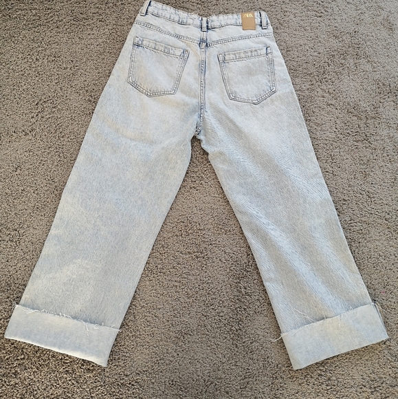 Zara Z1975 Cuffed Jeans - size 6/28 - Picture 7 of 11